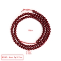 Makroansicht von 100 tiefroten Perlen mit Angaben zu Abmessungen und Gewicht - 4mm (Ca. 100 Stk.) BD982RD04 / Dunkelrot