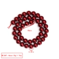 Makroaufnahme von 40 tiefroten glänzenden Perlen für DIY-Schmuck mit 1cm Durchmesser - 10mm (Ca. 40 Stk.) BD982RD10 / Dunkelrot