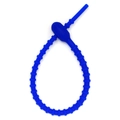 Portachiavi regolabile in silicone blu brillante con struttura a chiusura segmentata - Blu Reale (BE1865BU00)