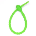Dettaglio della fascetta in silicone verde neon con chiusura regolabile e denti antiscivolo - Verde (BE1865GN00)