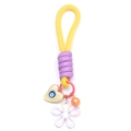 Llavero de ojo turco con cordón de colores y colgante de corazón beige moderno - Amarillo