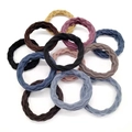 Ensemble d'élastiques à cheveux tricotés sans couture haute élasticité coloris variés - Multicolore Ondulé