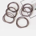 Five-piece set of high-elasticity hair bands in minimalist grey-purple for women - Brown