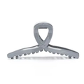 Pinza per capelli a croce grigia minimalista per donna, accessorio moda opaco e grande - Grigio