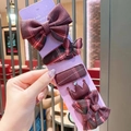 Coffret d'accessoires cheveux pour filles avec nœuds à carreaux bordeaux et couronne - Rouge