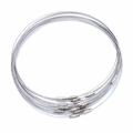 Set di anelli in filo di acciaio inossidabile argento con chiusura a vite per gioielli fai da te - UF1769RH00