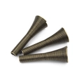 Trois embouts coniques en bronze antique pour la fabrication de bijoux et accessoires DIY - 26mm length / Bronze Antique