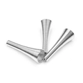 Gros plan de calottes de perles en métal argenté en spirale pour bijoux DIY - 26mm length / K Blanc/Argent