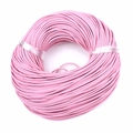Round 2mm pink leather cord in a 10m roll for DIY jewelry making and bead stringing - Pink