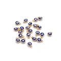 Turkish Evil Eye DIY pendants with gold metal frames for bracelets and necklaces making - Gold (UF5685GD00)