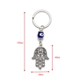 Portachiavi Mano di Fatima e Occhio di Allah con incisione Albero della Vita e perline - Mano di Fatima (BE29BU06)