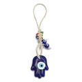 Ciondolo Mano di Fatima con Occhio Blu Turco in vetro per casa e ufficio - Stile Mano Di Fatima (BE255BU01)