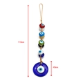 Dettaglio del ciondolo Malocchio in vetro con misure di 110mm di lunghezza e 40mm diametro - Ornamento Intrecciato in Perline di Vetro (BE270BU02)
