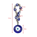 Portachiavi con malocchio blu e albero della vita con perline in metallo argento - Decorazione da Parete Malocchio Blu (BE341BU00)