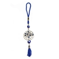 Portachiavi Albero della Vita blu con malocchio e nappa per accessori per auto - Blu Scuro Albero Della Vita Malocchio (BE844BU00)