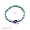 Detailed size specifications for blue evil eye beaded bracelet with turquoise beads - Turquoise Texture Style (BE947BU01)