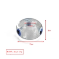 Macro view of 15mm evil eye glass charm bead with clear dimensions and hole size - Blue Large Hole Round Bead Style (BE1204BU00)