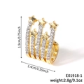 Golden star ear cuff with sparkling zircon inlay for a trendy celestial jewelry look - Gold Style (E01918-1)