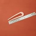 Detail showing pink marble acetic U-shaped hair pin measured with a ruler for size - Pink Floral