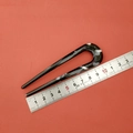 U-shaped hair pin in black marble cellulose acetate shown with scale ruler measurements - Black Series