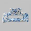 Haarklammer mit blau-weißem Porzellanmuster und eckigem, hohlem Design - Blau-Weiß-Serie