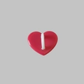 Detail of pink heart-shaped resin hook with 3M adhesive backing for phone cases - Red