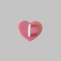 Detail of pink heart-shaped phone accessory with a white plastic hook and 3M adhesive - Pink