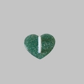 Macro shot of green glitter heart phone charm connector with 3M adhesive surface - Light Green Glitter