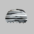 Detailed macro view of the black and white marble pattern on the acetate hair claw clip - Black White Horizontal Stripes