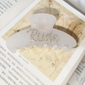 Elegante pinza per capelli in acetato avorio con scritta 'Bride' in strass chiari - Grigio Nonna (Bride)