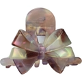 Elegant pink-purple acetate butterfly hair claw clip with iridescent pearlescent finish - Iridescent Light Purple