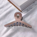 Large acetate hair claw clip in elegant cream pink and light blue layered design - Tiffany Blue