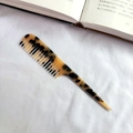 Peine de púa vintage de acetato carey para peinado y sección del cabello con estilo - Color Claro