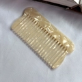 Elegant ivory marble acetate hair comb with wide teeth for portable daily hair styling - Ivory White Floral