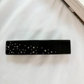 Elegante pasador rectangular negro con brillantes diamantes de imitación de estilo minimal - Negro