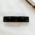 Pasador de pelo negro de estilo francés con brillantes estrellas de cristal - Estilo Negro con Strass de Estrella / Negro