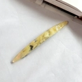 French style acetate hair clip with elegant cream marbled texture for ponytail styles - Light Orange
