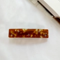 Pasador de pelo francés tipo carey con brillantes diamantes de imitación de estrella - Estilo Carey Café con Strass de Estrella / Marrón