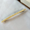 Pasador de pelo efecto mármol amarillo crema con diseño minimalista vintage de resorte - Engrosado / Blanco Arroz (Mármol)