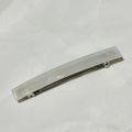Pasador de pelo minimalista a rayas blanco crema para coletas y peinados medios - Blanco Sirena