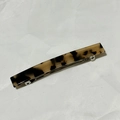 Pasador de pelo rectangular con patrón de carey clásico y clip de resorte metálico - Color Claro