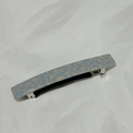 Pasador de pelo de acetato con diseño de carey en azul claro y color crema - Azul Manchado