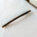 Elegant french minimalist barrette with classic amber tortoiseshell resin pattern finish - Thickened / Tortoise Shell (Amber)