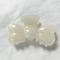 Pinza para el pelo de mariposa en acetato iridiscente con acabado de nácar - Blanco Sirena
