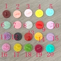 Varietà di 20 bottoni rotondi con gambo con finitura lucida e glitter per fai-da-te - Stile 1 (1)