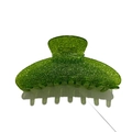 Funkelnde hellgrüne Acryl-Haarklammer mit feinem Glitzer-Finish für Damen - Grasgrün