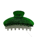 Sparkly glitter large green acrylic hair claw clip for thick hair styling - Green