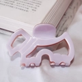 Molla per capelli in acetato viola chiaro traforato con finitura lucida elegante - Rosa viola