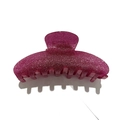 Sparkly rose red glitter acrylic hair claw clip for women with stylish finish - Rose Red