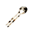 Horquilla en forma de U con recorte de corazón en acetato de carey blanco y negro - Leopardo Beige